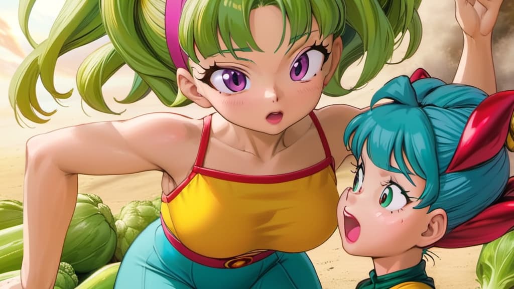  vegetable holding down bulma and fucking her