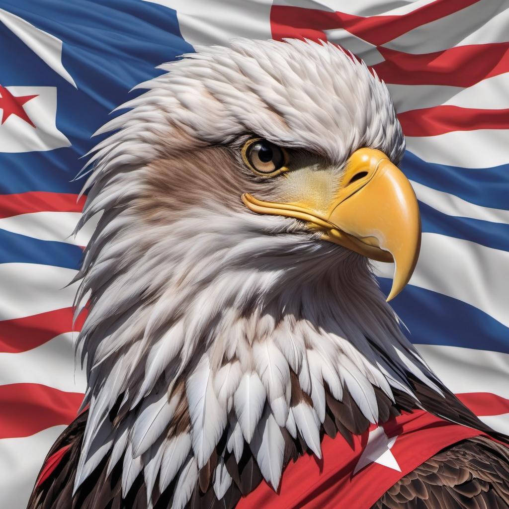  eagle with cuban flag , profile image style