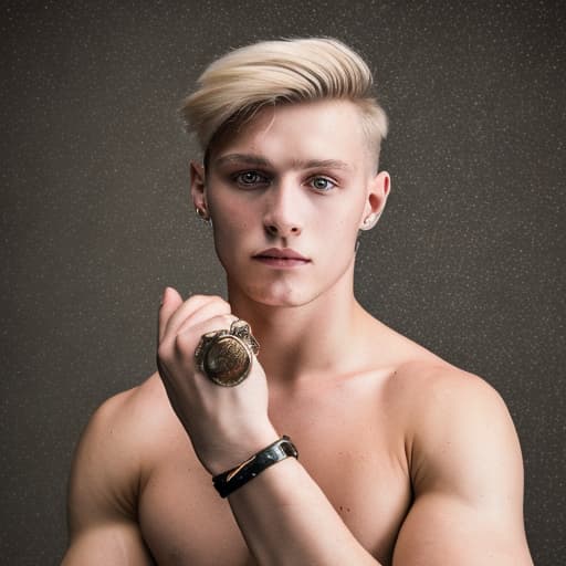 portrait+ style Russian LGBT queer twink blonde hunk dude face