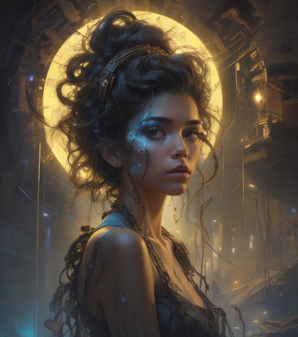  concept art artwork, hyper realistic surreal and fantastic composition perfect and dynamic digital painting, portrait of anna sawai, messy hair, black light atmosphere, style jose royo, boris vallejo, carne griffiths, wadim kashin, harrison fisher, brian froud and jeremy mann, epic setting, black light show, varying styles of steadman, hanuka, klimt, bell, hobbie, newton, greg rutkowski, atmospheric, artstation trend, artgerm, deviant art, octane, masterpiece, complex art, details intricate, matte painting movie poster, golden ratio, trending on cgsociety, incredibly detailed and incredibly beautiful . digital artwork, illustrative, painterly, matte painting, highly detailed