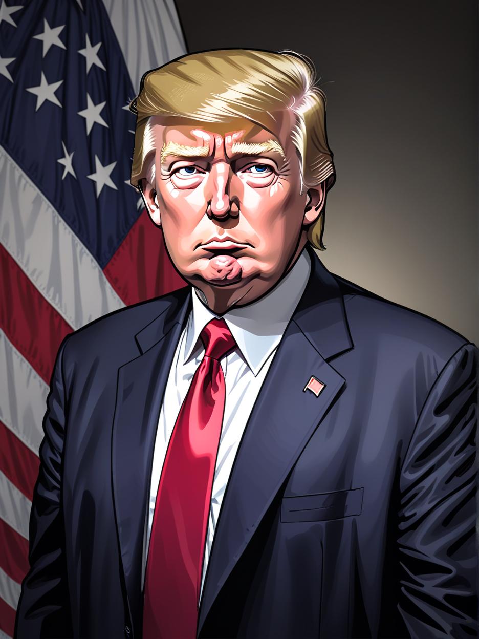  manga artwork most similar image to donald trump in image. manga artist. manga, highly emotional. best quality, high resolution