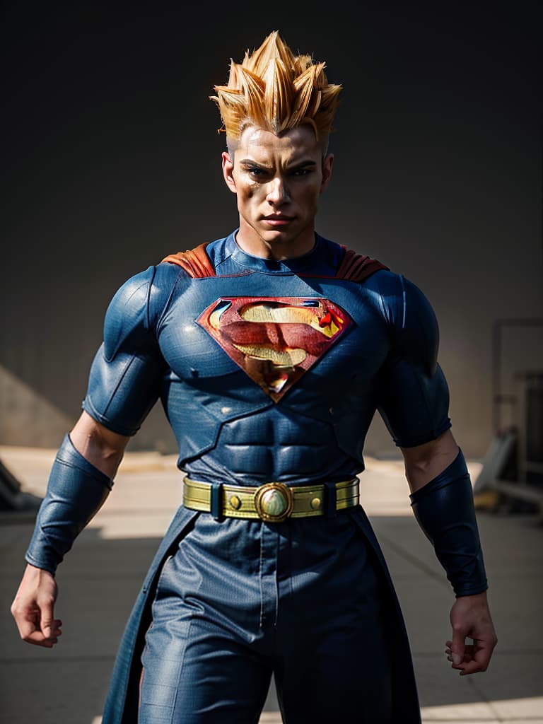  handsome men, strong body, combat uniform containing s characters, jedi, superman and super saiyan, hairstyles like super saiyan, masterpiece, best quality,8k,ultra detailed,high resolution,an extremely delicate and beautiful,hyper detail