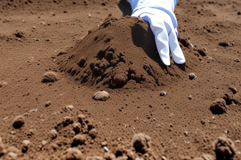  Testing soil for soakage by digging a hold and filling it with water