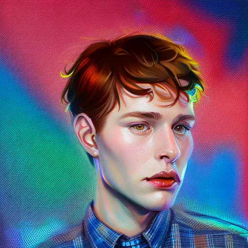 portrait+ style Peter line queer face