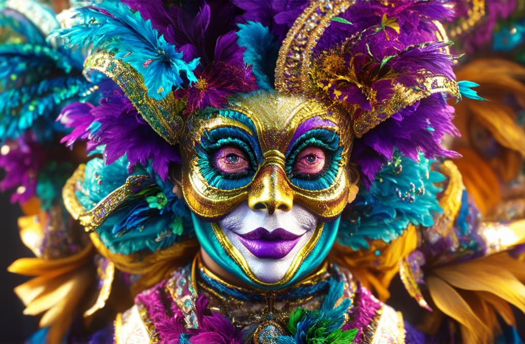  epic realistic, hyperdetailed, (cycles render:1.3), caustics, (glossy:0.58), (artstation:0.82),mardi gras celebrations ar 3:2