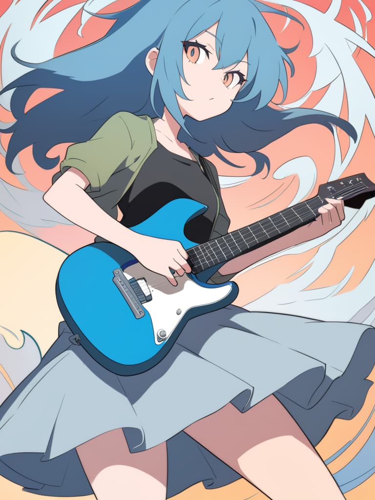  in the style of anime girl with a guitar, flcl cover, cushart, flcl, animation style illustration, guitar solo, guitar, trendy animation artwork, beautiful detailed animation style, tetsujoro, girls are guitar. play, beautiful detailed anime art, anime girl with guitar guitar, satinten style, flcl cover, cushart, flcl, animation style illustration, guitar solo, trendy anime artwork, beautiful detailed animation style tetsu goro, girls play guitars, beautiful detailed animation art, anime girls with guitarist guitar, satinten style, trends, carrying flcl cover, cushart, flcl, anime style illustrations, guitar solo, guitar. anime artwork, beautiful detailed anime style, tetsu goro, girls play guitar, beautiful detailed anime art, guitarist