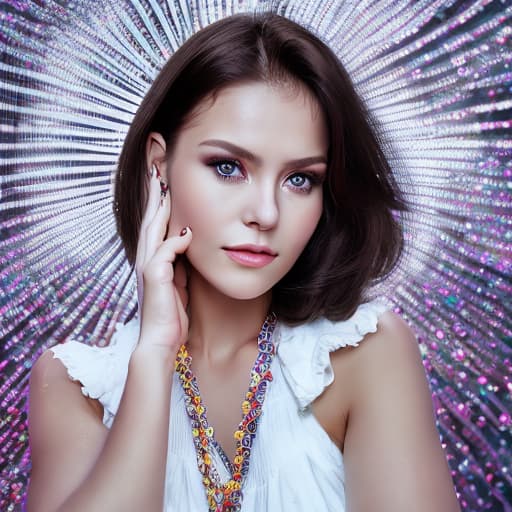 portrait+ style Russian queer TV actress brunette female face