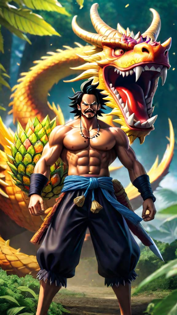  anime art: kaido from one piece transforms into an indestructible dragon with his mythical zoan fruit. hyperrealistic, full body, detailed clothing, highly detailed, cinematic lighting, stunningly beautiful, intricate, sharp focus, f/1. 8, 85mm, (centered image composition), (professionally color graded), ((bright soft diffused light)), volumetric fog, trending on instagram, trending on tumblr, HDR 4K, 8K