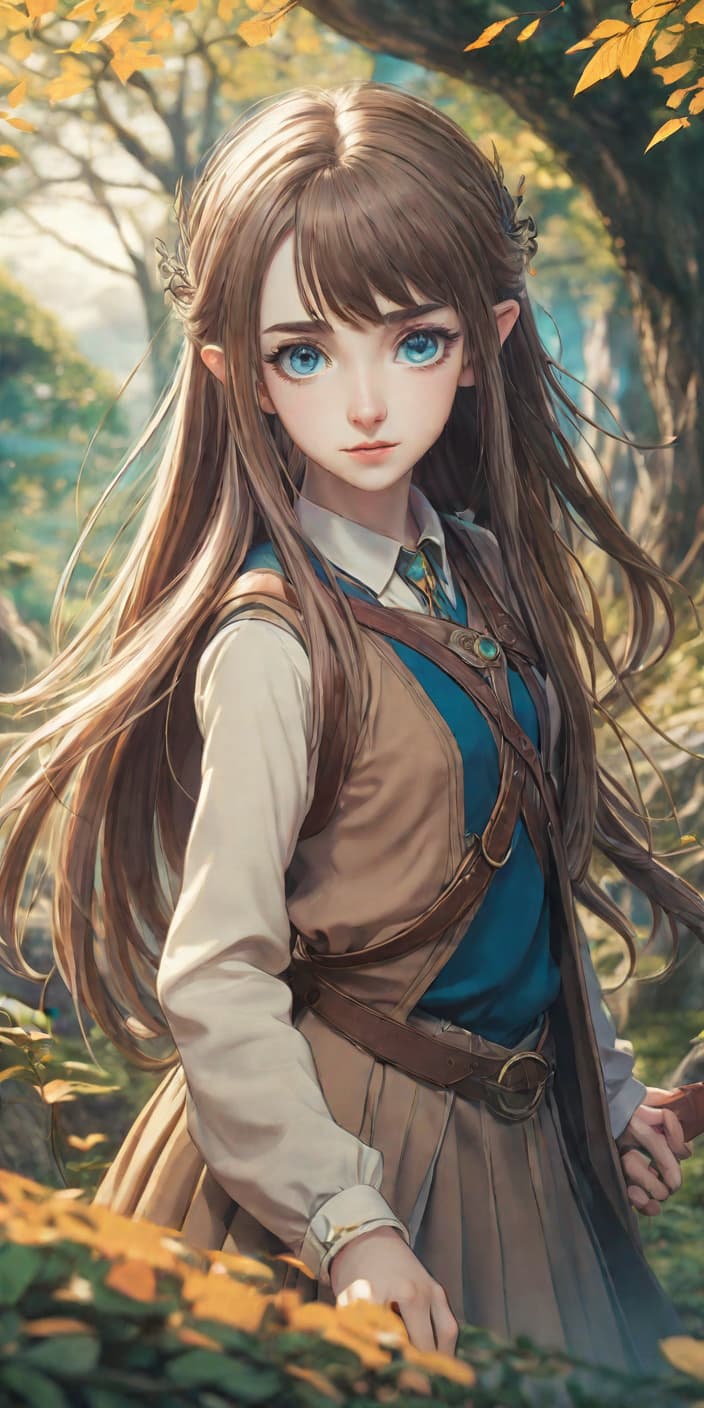  anime artwork girl tolkien's universe . anime style, key visual, vibrant, studio anime, highly detailed