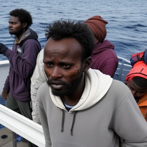  a somali african migrant who is ugly and fat and hasnt showered in 10 months arrives on the port of norway on a small boat in the middle of the night with many people on board on the boat who are also really ugly and hasnt showered in 3 years get out and walk on land for the first time