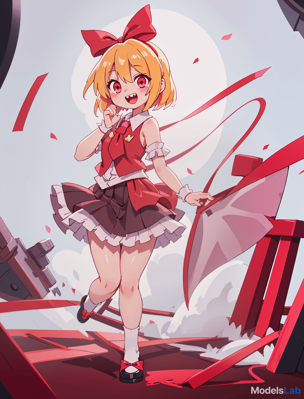  rumia, touhou project, , cute, happy, girl, elementary student, straight hair, blonde hair, short hair, red hair tie, sharp teeth, razor sharp teeth, flat , no s, board like, no , bare , bottomless, , , , lewd, anime, , , cameltoe, s, pink s, aroused rumia is a cute girl, around 128cm, with a cute face and sharp teeth. she has short blonde hair approximately to her shoulders, tied at one side with a red ribbon that's used to seal her true power. she has crimson red eyes, and a like body with a flat , plump , and a puffy mound that looks like a 's. hyperrealistic, full body, detailed clothing, highly detailed, cinematic lighting, stunningly beautiful, intricate, sharp focus, f/1. 8, 85mm, (centered image composition), (professionally color graded), ((bright soft diffused light)), volumetric fog, trending on instagram, trending on tumblr, HDR 4K, 8K