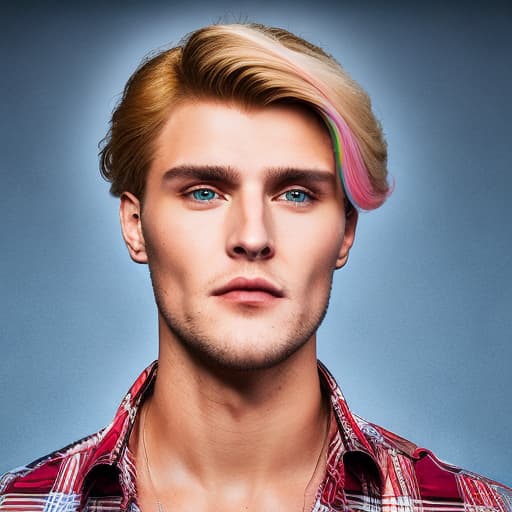 portrait+ style Russian LGBT queer TV actor blonde hunk dude face