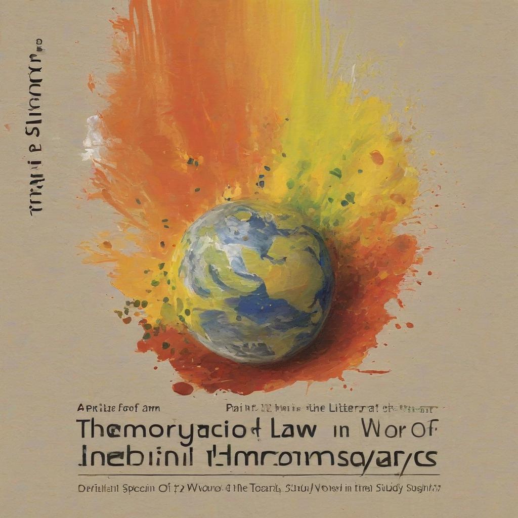  paint a cover for the topic "specifics of application of the second law of thermodynamics in the study of literary works"