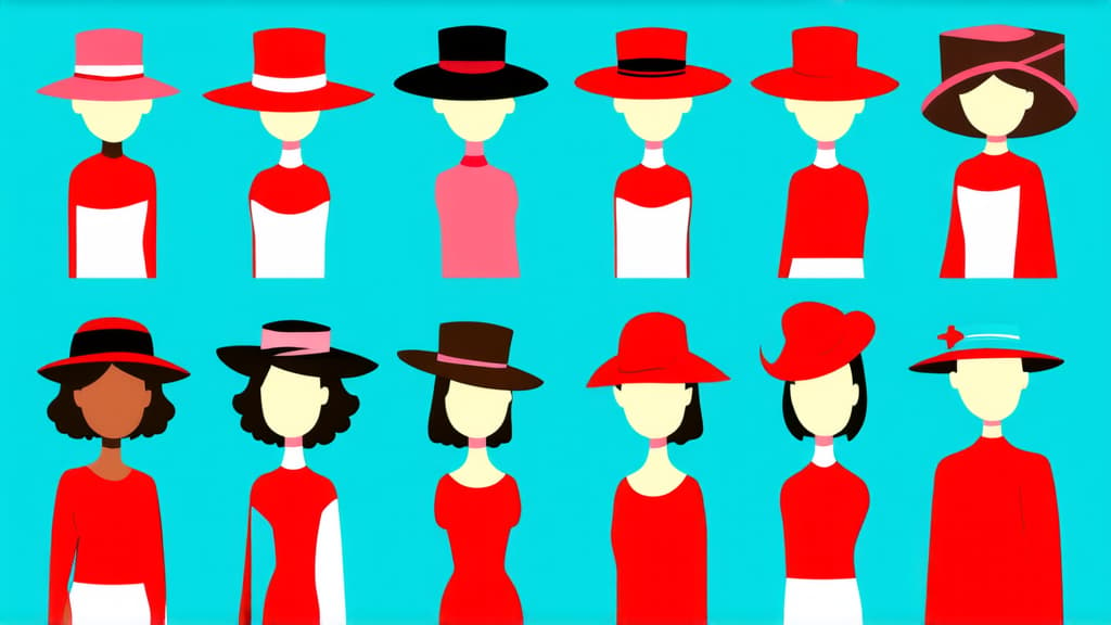  flat illustration, flaticon, (illustration:1.15), different beauty. set of different female heads in hats. different races and nationalities. colored hand drawn illustration ar 16:9, [cory loftis, strobist, pascal campion :: 0.2]