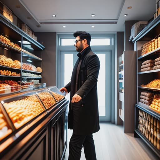  shopkeeper and shop Apply the Following Styles Anime hyperrealistic, full body, detailed clothing, highly detailed, cinematic lighting, stunningly beautiful, intricate, sharp focus, f/1. 8, 85mm, (centered image composition), (professionally color graded), ((bright soft diffused light)), volumetric fog, trending on instagram, trending on tumblr, HDR 4K, 8K