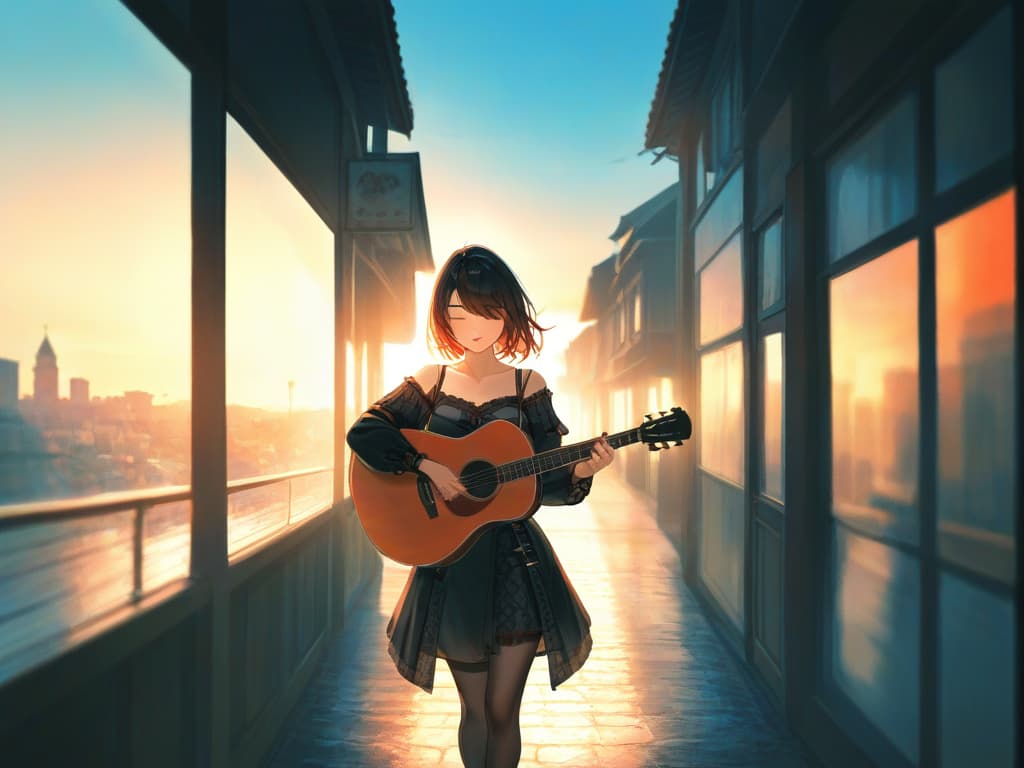  woman,long hair,bards,dress,fantasy,town,bright atmosphere,sit on a bench,lively,holding the lute,singing,eyes closed,calm expression,spectators all around,evening,european style,bustling city,hand drawn style hyperrealistic, full body, detailed clothing, highly detailed, cinematic lighting, stunningly beautiful, intricate, sharp focus, f/1. 8, 85mm, (centered image composition), (professionally color graded), ((bright soft diffused light)), volumetric fog, trending on instagram, trending on tumblr, HDR 4K, 8K