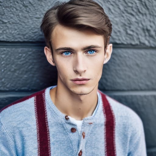 portrait+ style Czech Republic twink brunette hunk dude face