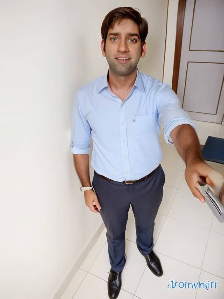  an indian version of john krasinski playing the role of jim halpert from the tv show 'the office'