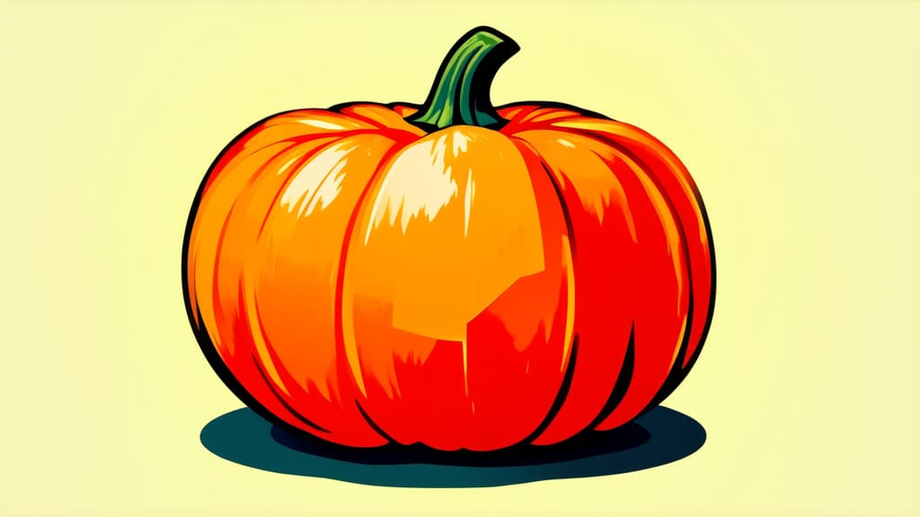  flat illustration, flaticon, (illustration:1.15), pumpkin, logo, avatar, illustration, outline ar 16:9, [cory loftis, strobist, pascal campion :: 0.2]