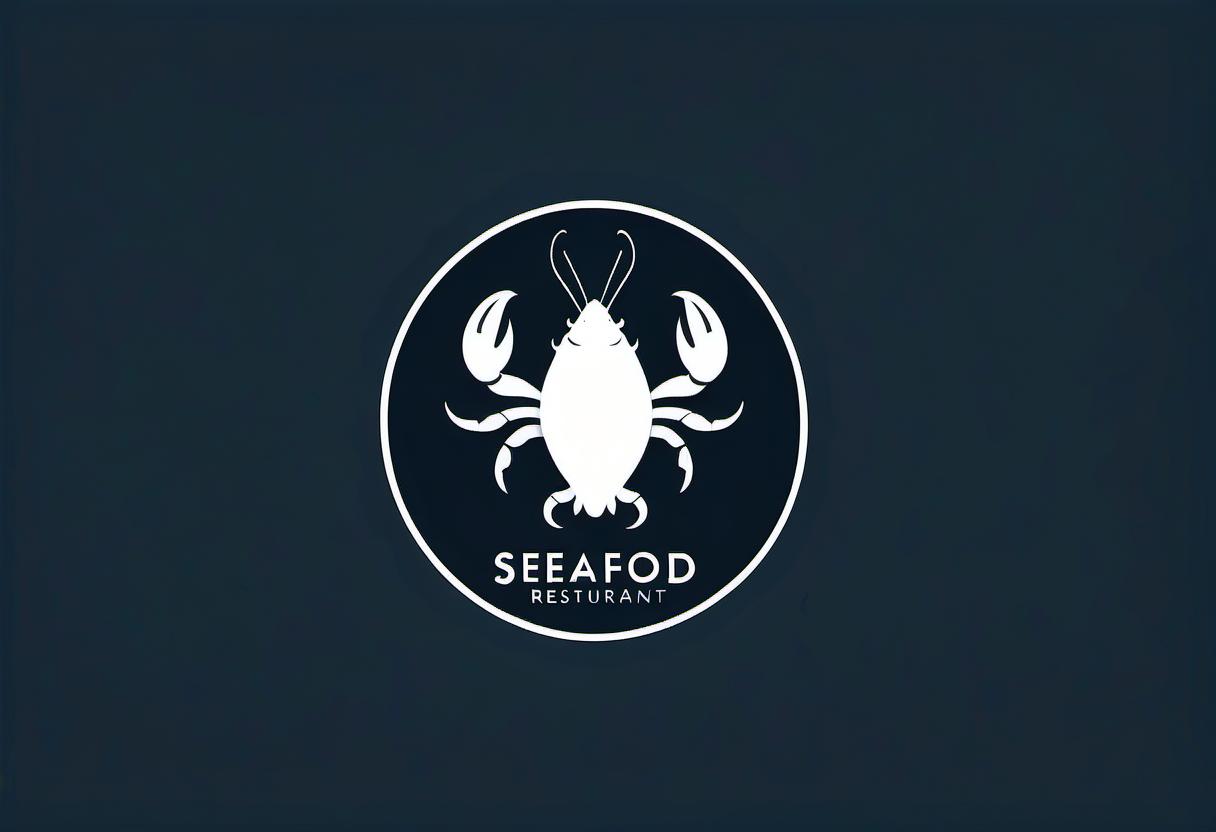  minimalist style simplified logo, vector logo, simple, stylish, minimalistic, minimalistic logo for seafood restaurant . simple, clean, uncluttered, modern, elegant