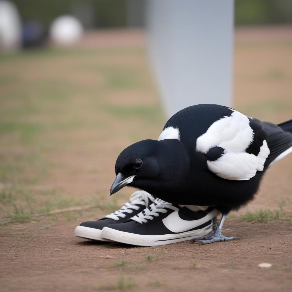  A magpie in sneakers