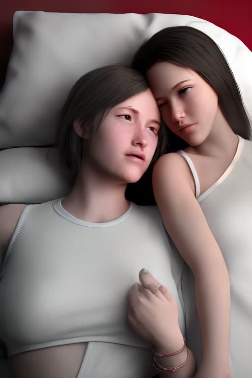 redshift style  girl cuddling with woman 