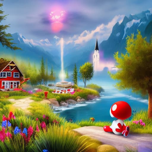  Ghost image of Mario game hyperrealistic, full body, detailed clothing, highly detailed, cinematic lighting, stunningly beautiful, intricate, sharp focus, f/1. 8, 85mm, (centered image composition), (professionally color graded), ((bright soft diffused light)), volumetric fog, trending on instagram, trending on tumblr, HDR 4K, 8K