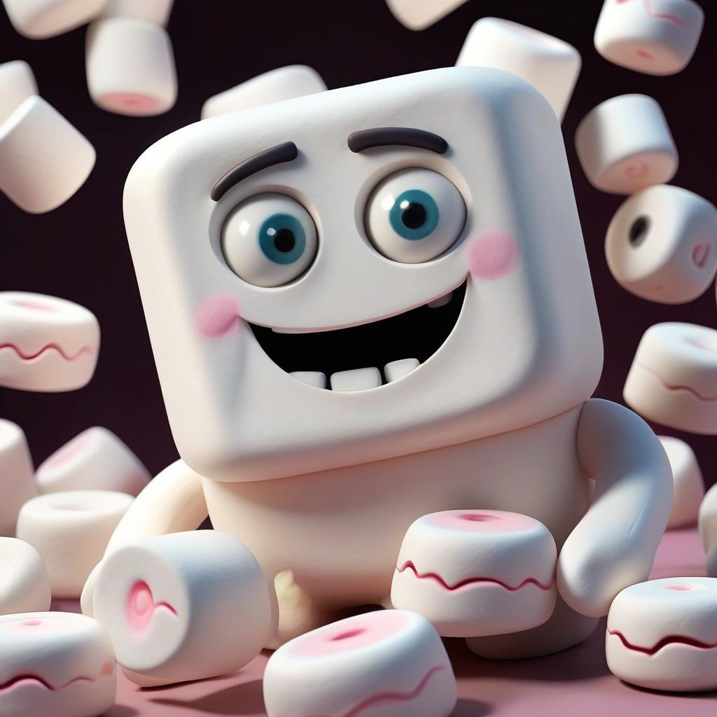  marshmallow with eyes and hands one smile nightclub