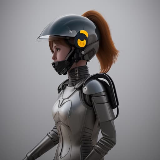  girl, humanity, wearing biological armor, shell, fully enclosed helmet, (solo: 1.5), dynamic, best quality, masterpiece, c4d, ponytail.