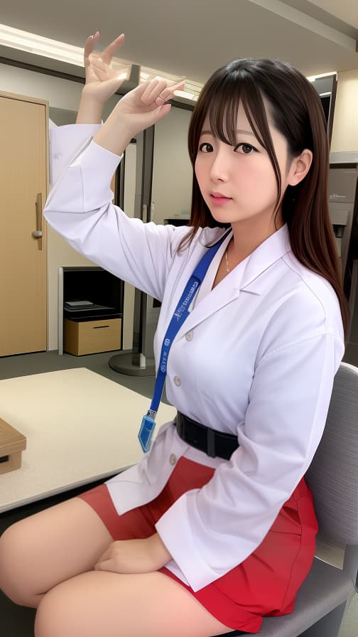  患者に近づく看護師 女性