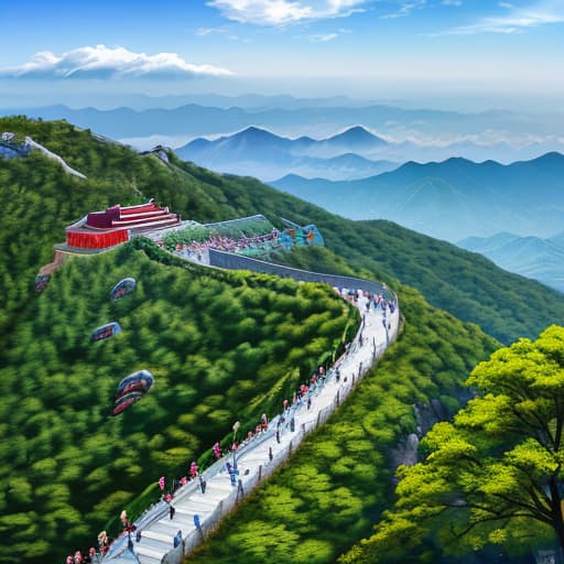  Draw a picture of Laoshan Mountain,