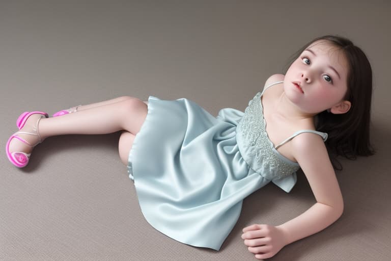  Fainted girl wearing dress