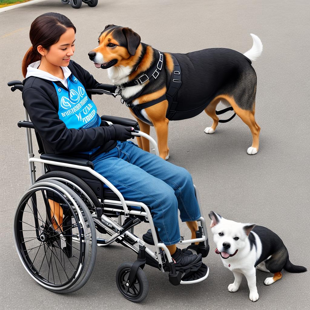  dog in wheelchair