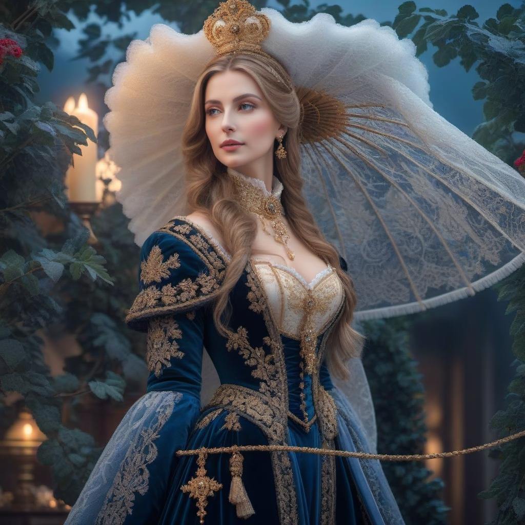  Anna of Austria hyperrealistic, full body, detailed clothing, highly detailed, cinematic lighting, stunningly beautiful, intricate, sharp focus, f/1. 8, 85mm, (centered image composition), (professionally color graded), ((bright soft diffused light)), volumetric fog, trending on instagram, trending on tumblr, HDR 4K, 8K