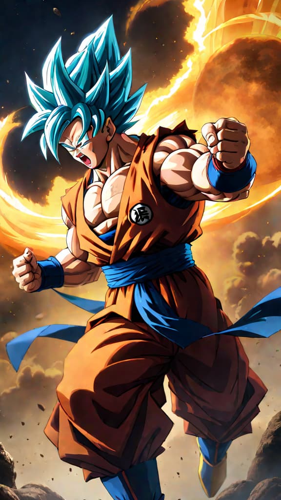  anime art: dragon ball z characters goku, jiren, vegeta, and broly's intense power threatening universe's fabric. hyperrealistic, full body, detailed clothing, highly detailed, cinematic lighting, stunningly beautiful, intricate, sharp focus, f/1. 8, 85mm, (centered image composition), (professionally color graded), ((bright soft diffused light)), volumetric fog, trending on instagram, trending on tumblr, HDR 4K, 8K