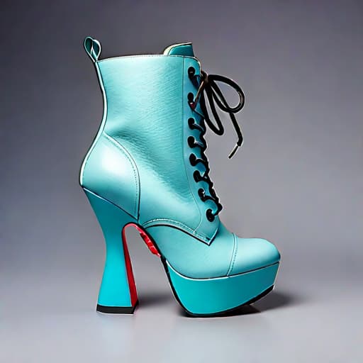  Create a photorealistic digital illustration of a women’s short boot with balanced parts, ornate soles, mid height platform heel, and covered in soft, luxurious textured materials. The art style should blend elements of Irregular Choice, Buffalo London, and Balenciaga, hyperrealistic, full body, detailed clothing, highly detailed, cinematic lighting, stunningly beautiful, intricate, sharp focus, f/1. 8, 85mm, (centered image composition), (professionally color graded), ((bright soft diffused light)), volumetric fog, trending on instagram, trending on tumblr, HDR 4K, 8K