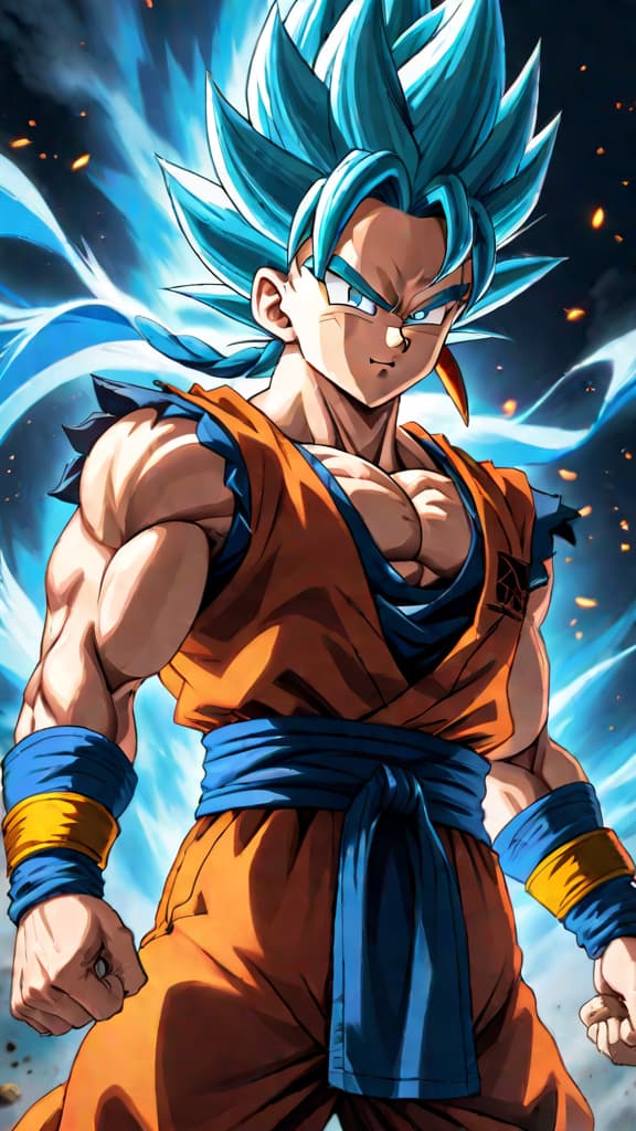  anime art: gogeta vs. vegito who reigns supreme in the fusion face off? hyperrealistic, full body, detailed clothing, highly detailed, cinematic lighting, stunningly beautiful, intricate, sharp focus, f/1. 8, 85mm, (centered image composition), (professionally color graded), ((bright soft diffused light)), volumetric fog, trending on instagram, trending on tumblr, HDR 4K, 8K