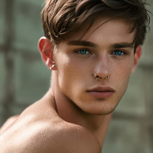 portrait+ style Czech Republic twink brunette hunk dude face