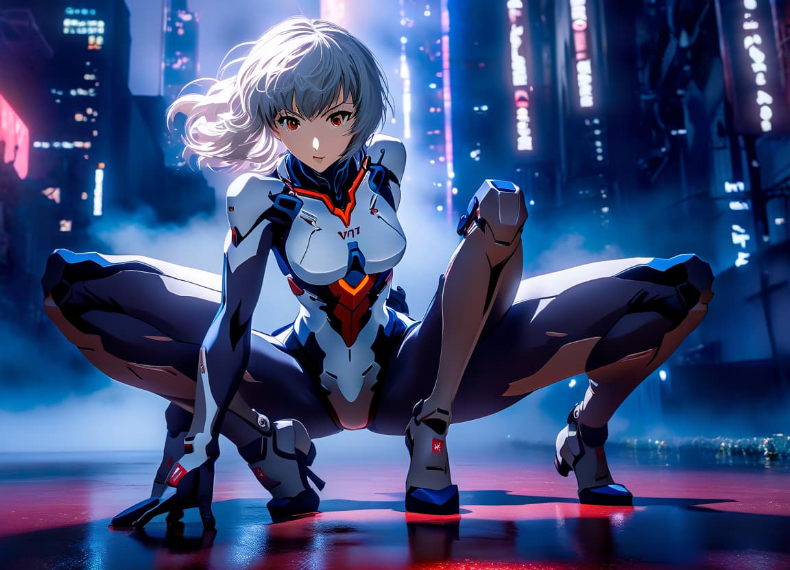  cinematic photo anime girl floating above the air with her legs up in the air and her, rei ayanami, rogue anime girl ayanami rei, evangelion, nixeu, pixiv 3dcg, evangelion anime, at pixiv, neon genesis evangelion, popular on pixiv, sci fi concept art :: nixri, ayanami, featured on pixiv,looking at the viewer, reclining position, hyperrealism, two legs, 3d style, bloody style,bloody gradient in the background, one girl . 35mm photograph, film, bokeh, professional, 4k, highly detailed, film photography style hyperrealistic, full body, detailed clothing, highly detailed, cinematic lighting, stunningly beautiful, intricate, sharp focus, f/1. 8, 85mm, (centered image composition), (professionally color graded), ((bright soft diffused light)), volumetric fog, trending on instagram, trending on tumblr, HDR 4K, 8K