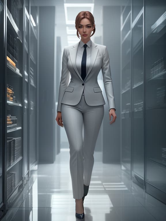  a scrubbed intelligence agent for a business suit hyperrealistic, full body, detailed clothing, highly detailed, cinematic lighting, stunningly beautiful, intricate, sharp focus, f/1. 8, 85mm, (centered image composition), (professionally color graded), ((bright soft diffused light)), volumetric fog, trending on instagram, trending on tumblr, HDR 4K, 8K