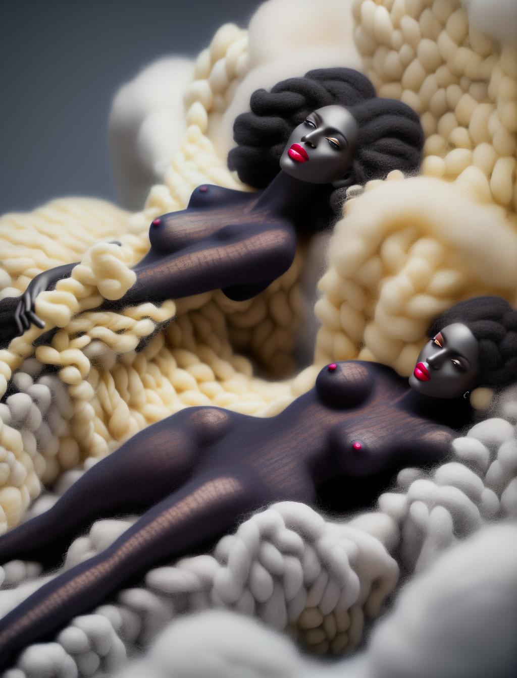 woolitize woolitize ( Beautiful black goddess naked laying down, )!! hyperrealistic, full body, detailed clothing, highly detailed, cinematic lighting, stunningly beautiful, intricate, sharp focus, f/1. 8, 85mm, (centered image composition), (professionally color graded), ((bright soft diffused light)), volumetric fog, trending on instagram, trending on tumblr, HDR 4K, 8K