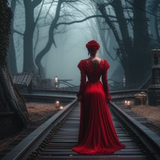  horror places crimson chronicles hyperrealistic, full body, detailed clothing, highly detailed, cinematic lighting, stunningly beautiful, intricate, sharp focus, f/1. 8, 85mm, (centered image composition), (professionally color graded), ((bright soft diffused light)), volumetric fog, trending on instagram, trending on tumblr, HDR 4K, 8K