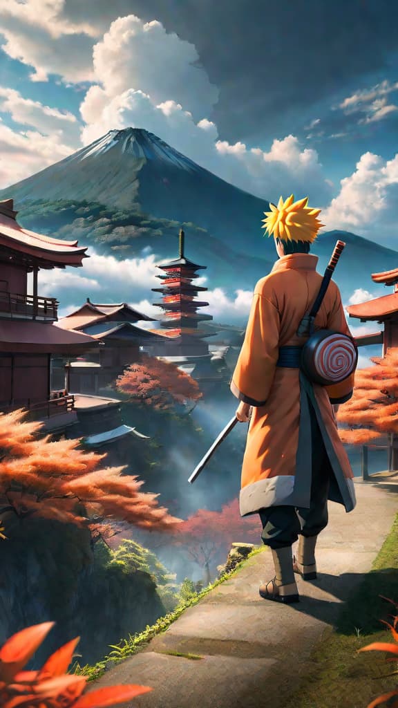  anime art of uzumaki clan's secret techniques shaping destinies through generations in naruto shippuden. hyperrealistic, full body, detailed clothing, highly detailed, cinematic lighting, stunningly beautiful, intricate, sharp focus, f/1. 8, 85mm, (centered image composition), (professionally color graded), ((bright soft diffused light)), volumetric fog, trending on instagram, trending on tumblr, HDR 4K, 8K