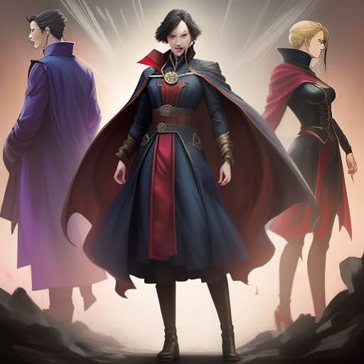  dr. strange is a woman, full height, anime style, high quality