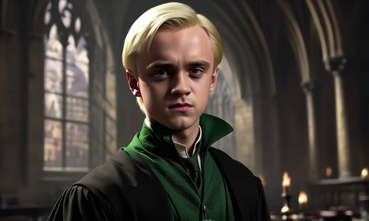  concept art draco malfoy hogwarts, young aristocrat . digital artwork, illustrative, painterly, matte painting, highly detailed