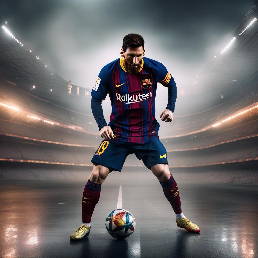  messi turco hyperrealistic, full body, detailed clothing, highly detailed, cinematic lighting, stunningly beautiful, intricate, sharp focus, f/1. 8, 85mm, (centered image composition), (professionally color graded), ((bright soft diffused light)), volumetric fog, trending on instagram, trending on tumblr, HDR 4K, 8K