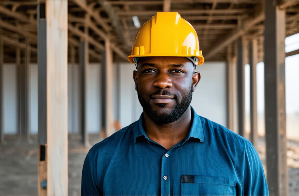  professional detailed photography, builder men working in building construction, looking at camera ar 3:2, (muted colors, dim colors, soothing tones), (vsco:0.3)