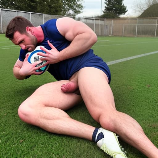  British queer rugby player brunette hunk dilf dude workout