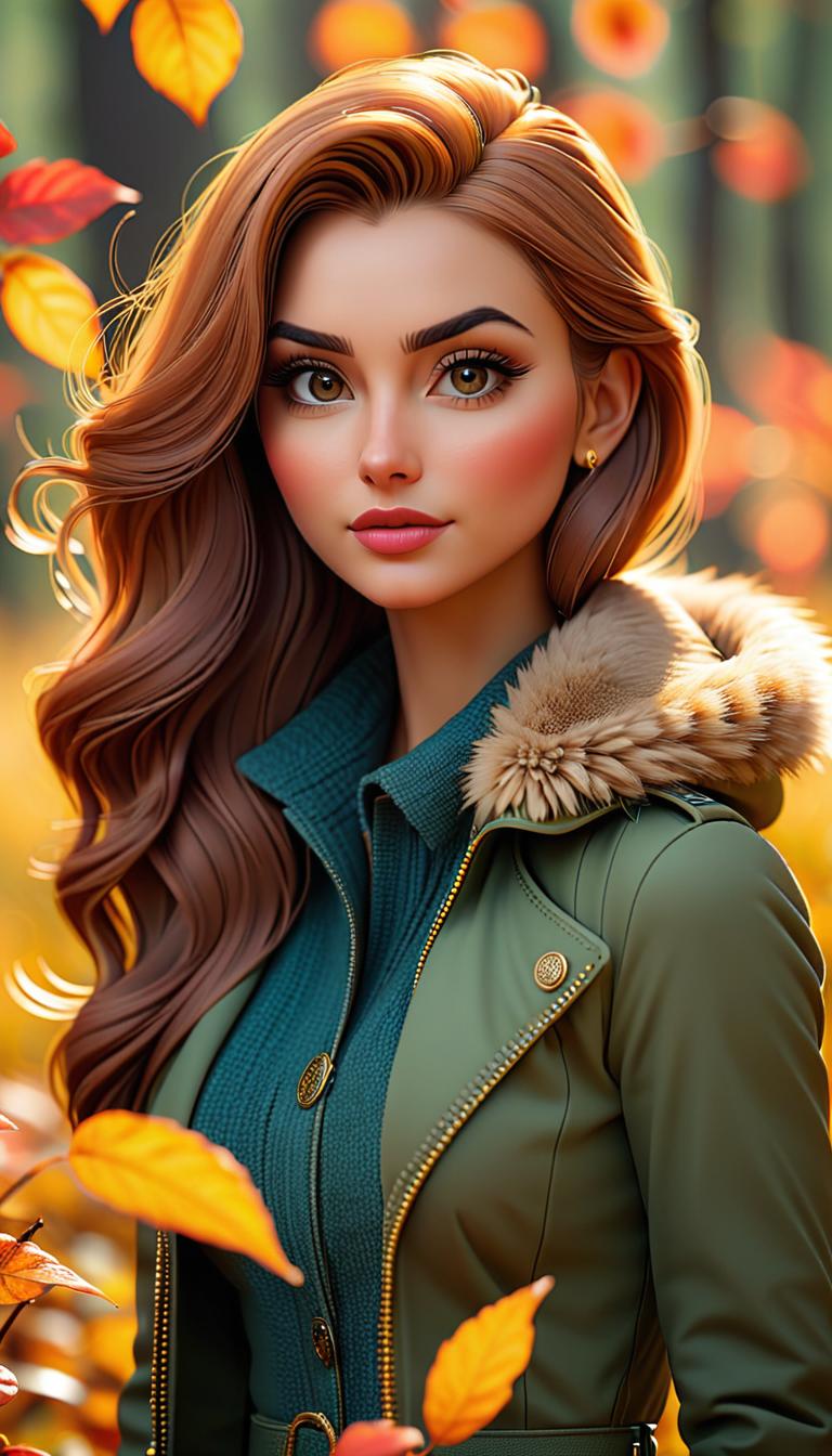  professional 3d model of autumn . rendered with octane, the model is highly detailed,dramatic lighting. hyperrealistic, full body, detailed clothing, highly detailed, cinematic lighting, stunningly beautiful, intricate, sharp focus, f/1. 8, 85mm, (centered image composition), (professionally color graded), ((bright soft diffused light)), volumetric fog, trending on instagram, trending on tumblr, HDR 4K, 8K