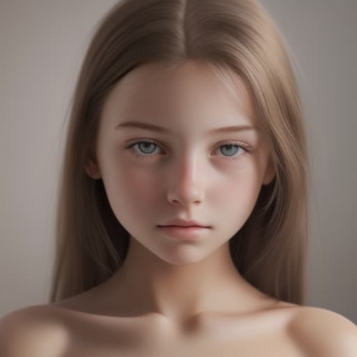  Extremely realistic portrait of a real life girl with no shirt